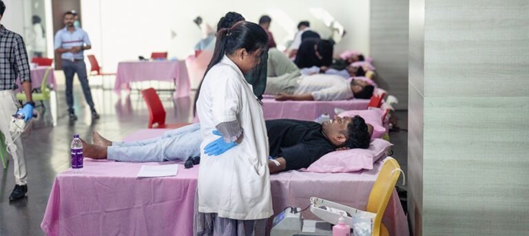 ഗവൺമെന്റ് സൈബർപാർക്കിൽ രക്തദാന ക്യാമ്പ് സംഘടിപ്പിച്ചു